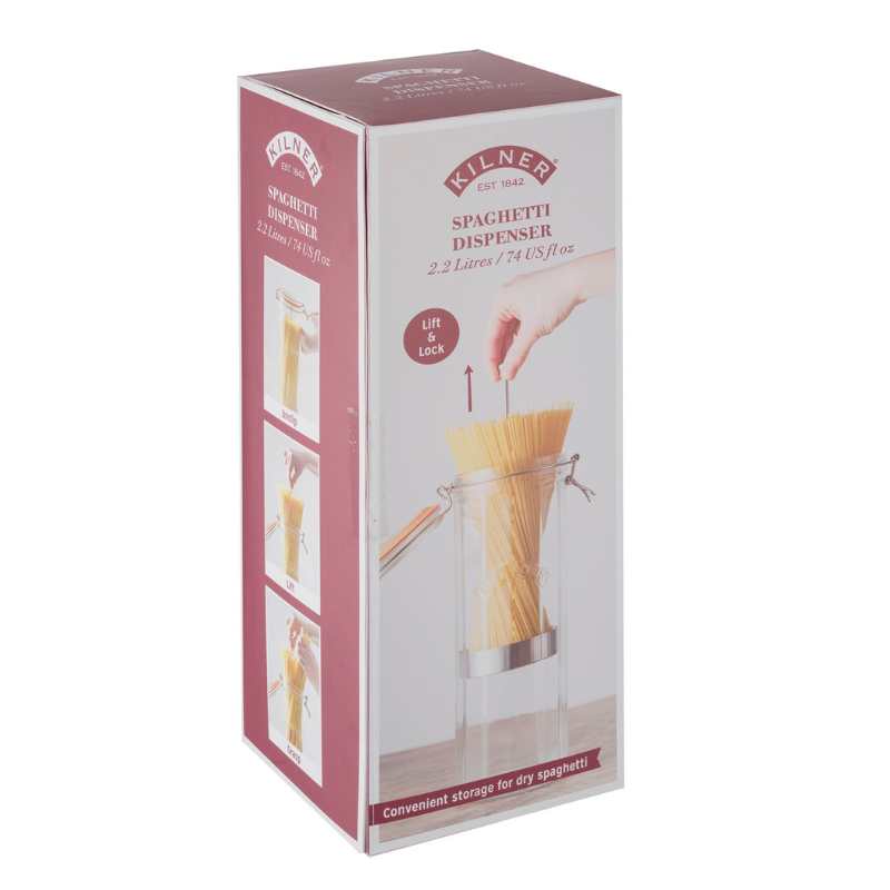 Spaghetti Facetten-Glas mit Bügelverschluss, 2 Liter – meinschoeneszuhause